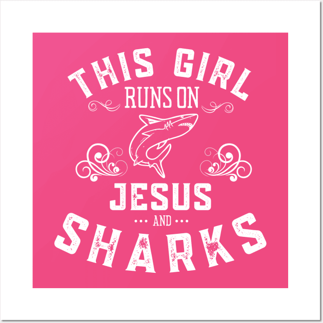 Just a Girl Who Loves Sharks Wall Art by MalibuSun